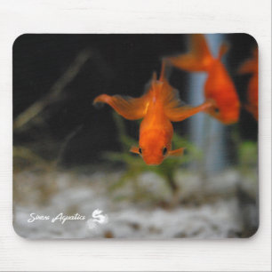 Tapis De Souris Poisson rouge orange Mousepad de rose des vents de