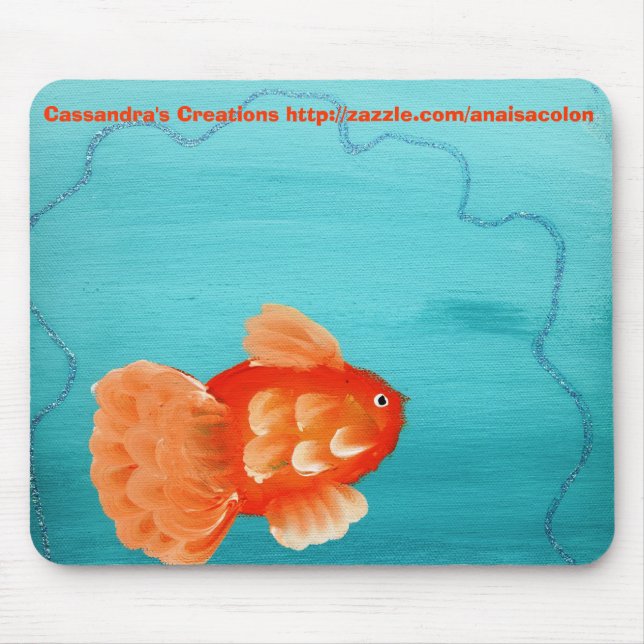 TAPIS DE SOURIS POISSON ROUGE UN MOUSEPAD DE NATATION (Devant)