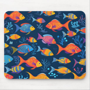 Tapis De Souris Poisson tropical coloré