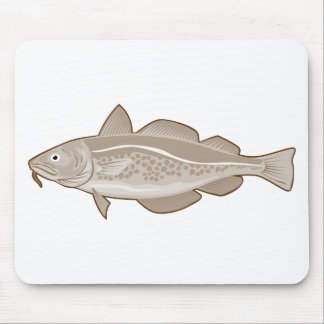 Tapis De Souris poissons atlantiques d'aiglefins de morues