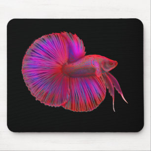 Tapis De Souris Poissons de combat siamois Mousepad de Betta