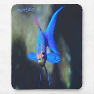 Tapis De Souris poissons de Lumineux-bleu-ange, mousepad