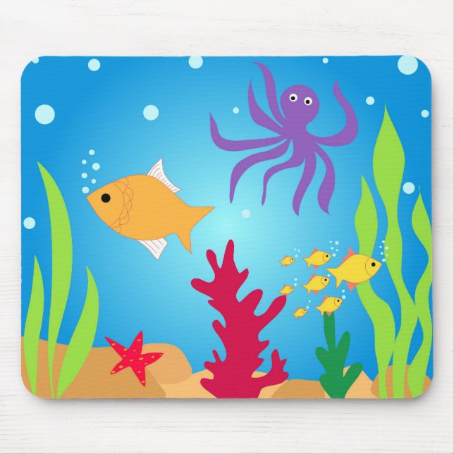 Tapis De Souris Poissons de natation (Devant)