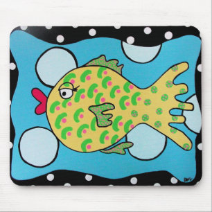 Tapis De Souris Poissons Mousepad de bulle