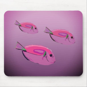 Tapis De Souris Poissons, Poisson Tropical Violet Mousepad