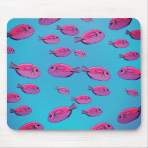 Tapis De Souris Poissons roses Mousepad