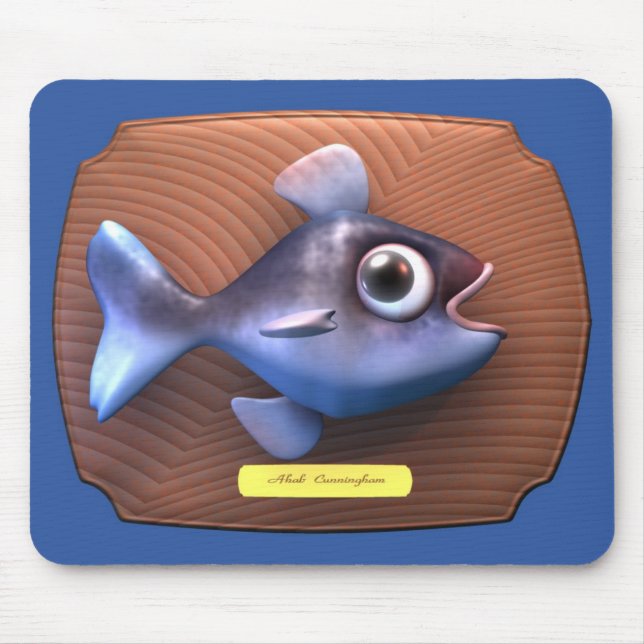Tapis De Souris Poissons sur la planche à découper (Devant)