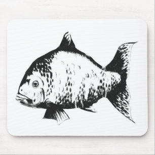 Tapis De Souris Poissons tirés par la main