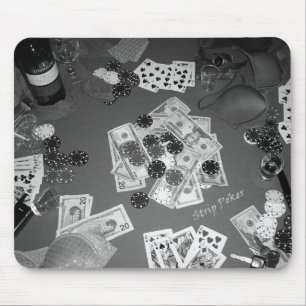 Tapis De Souris Poker en noir et blanc