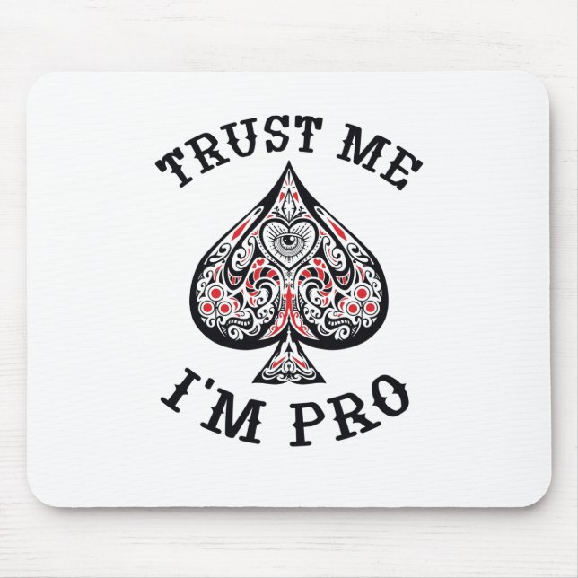 Tapis De Souris Poker Gamer Funny Citation Conception (Devant)