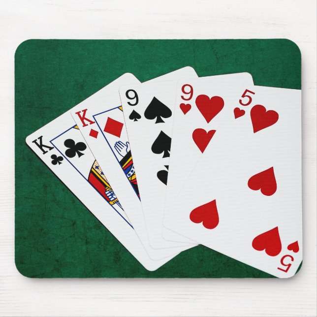 Tapis De Souris Poker Hands - Two Pair - King, Nine (Devant)