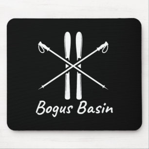 Tapis De Souris Pôles de ski de Bogus Sin Idaho Skieur Vacances d'