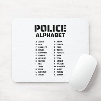 Tapis De Souris Police de l'alphabet phonétique