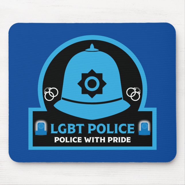 Tapis De Souris Police Gay pride LGBT+ (Devant)
