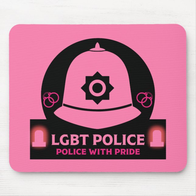 Tapis De Souris Police Gay pride LGBT+ (Devant)