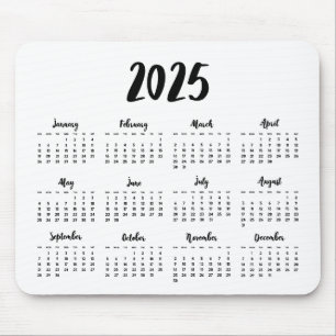 Tapis De Souris Police moderne calendrier 2023