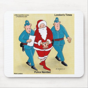 Tapis De Souris Police Navidad : le Père Noël a été très vilain