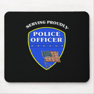 Tapis De Souris Police servant fièrement