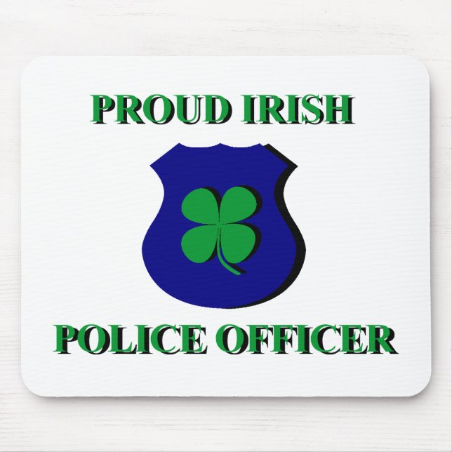 Tapis De Souris Policier irlandais fier (Devant)