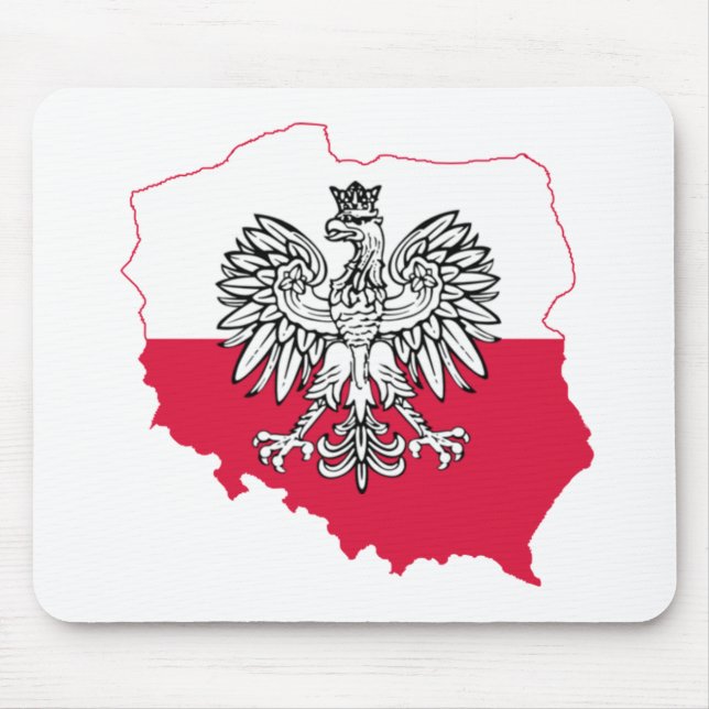 Tapis De Souris Polish Map Flag Mousepad (Devant)