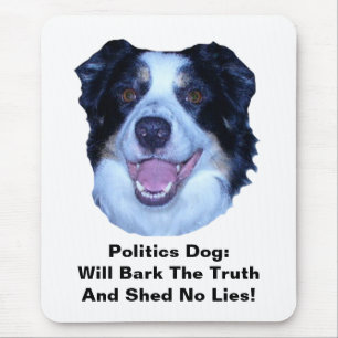 Tapis De Souris Politique Frontière Collie Bark La Vérité Souris P