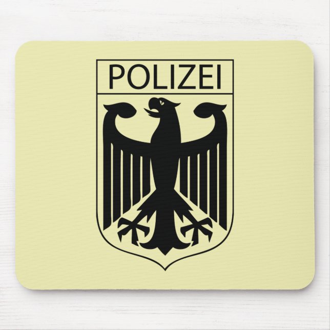 Tapis De Souris POLIZEI - Cadeaux de symboles de la police alleman (Devant)