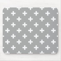 Polka blanche croise sur gris