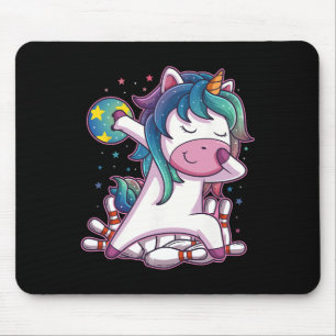 Tapis De Souris Polka Dot Unicorn Bowling Anniversaire Fête Pour F