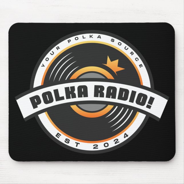 Tapis de souris Polka Radio (Noir) (Devant)