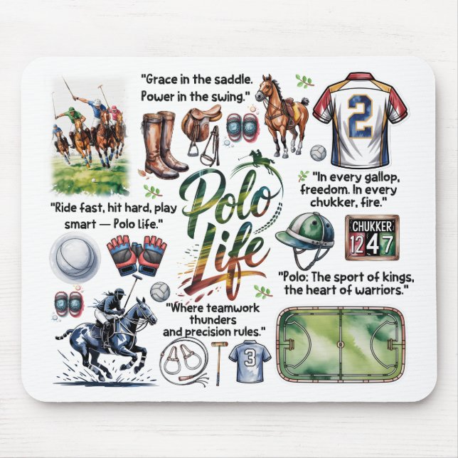 Tapis de souris Polo Life Illustrated (Devant)