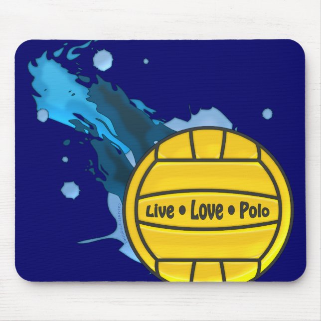 Tapis De Souris Polo vivant d'amour - polo d'eau Mousepad (Devant)