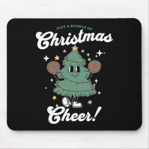 Tapis De Souris Pom-Pom Girl Arbre de Noël Mignon Cheerleading Fem