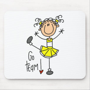 Tapis De Souris Pom-Pom Girl Jaune