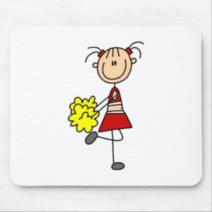 Tapis de souris Pom-Pom Girl Stick Figure