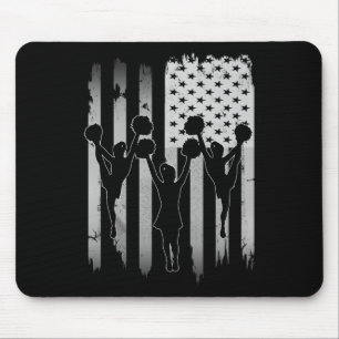 Tapis De Souris Pom-Pom Girls Drapeau Américain Usa 4 Juillet Chee