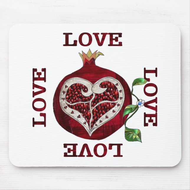 Tapis De Souris Pomegranate Heart LOVE Valentine (Devant)