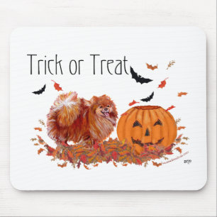 Tapis De Souris Pomeranian Halloween