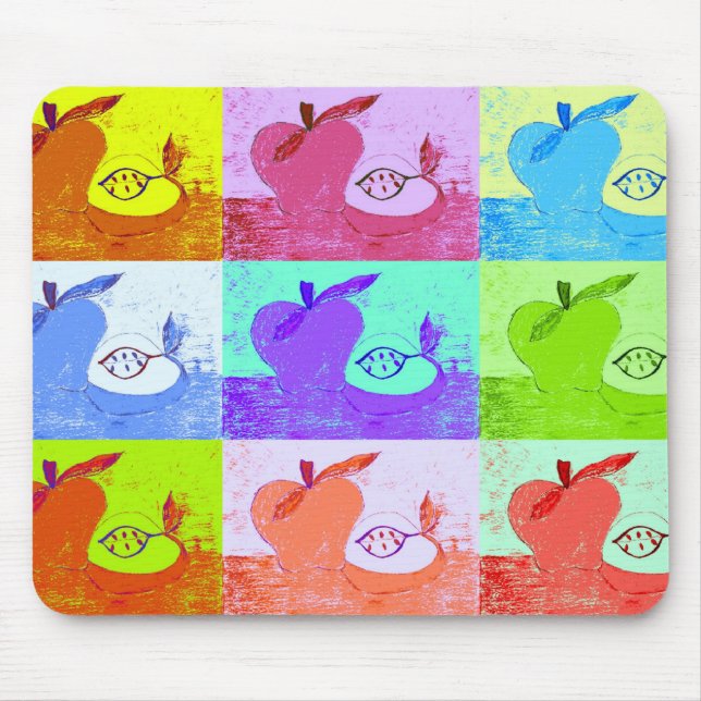 Tapis De Souris Pomme Pop Art (Devant)