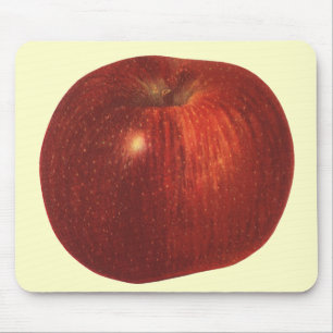 Tapis De Souris Pomme Rouge Délicieuse Biologique, Fruit Alimentai