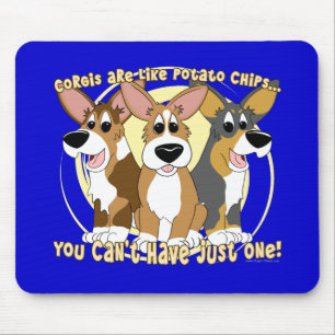 Tapis De Souris Pommes chips de corgi Mousepad