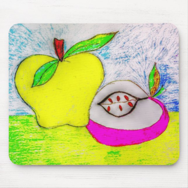 Tapis De Souris Pommes d'art pop (Devant)