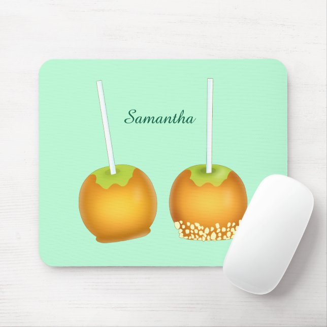 Tapis De Souris Pommes de caramel (Avec souris)