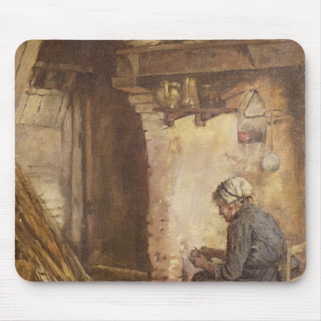 Tapis De Souris Pommes de terre d'épluchage de dame âgée (Devant)