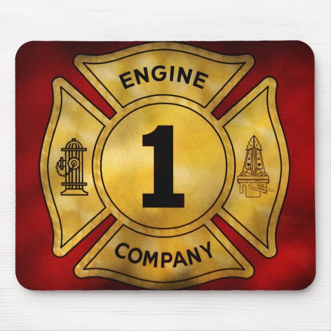 Tapis De Souris Pompier - Compagnie de pompiers 1 (Devant)