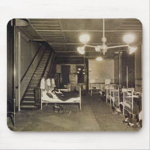 Tapis De Souris Pompiers vintages - lits Mousepad de caserne de