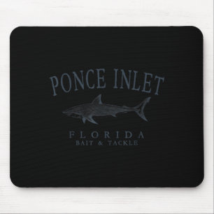 Tapis De Souris Ponce inlet floride requin rétro ardoise art pêche