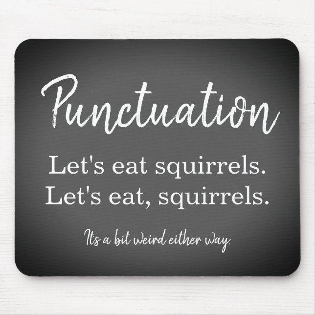 Tapis De Souris Ponctuation Grammar Funny (Devant)