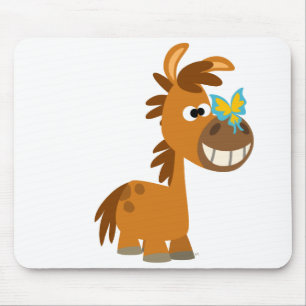 Tapis De Souris Poney mignon Mousepad de papillon de bande
