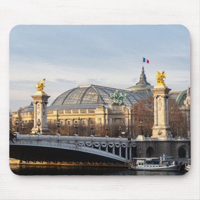 Tapis De Souris Pont Alexandre III et Grand Palais à l'heure d'or (Devant)
