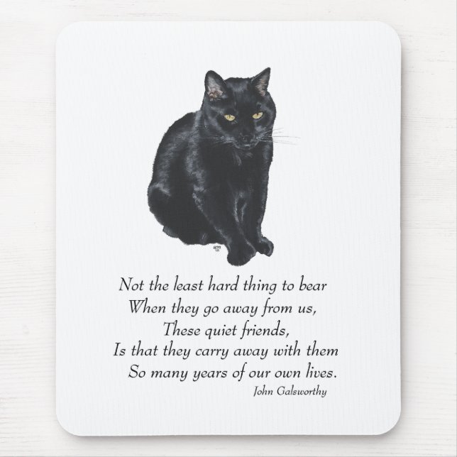 Tapis De Souris Pont arc-en-ciel de chat noir (Devant)